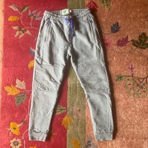 Boden, gray/green 8 year old boys, warrior knee joggers.